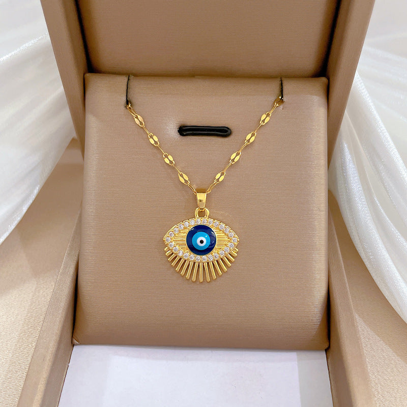 Eyelash Eye Light Luxury Wedding Necklace