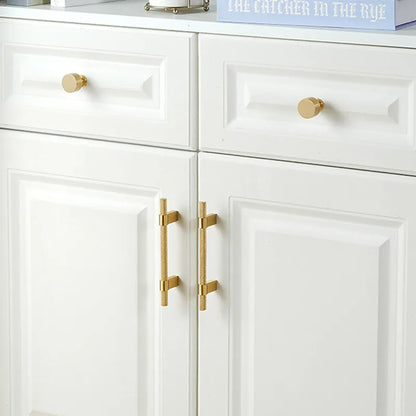 Brass Knurled Cabinet Handle – Modern Drawer Pull