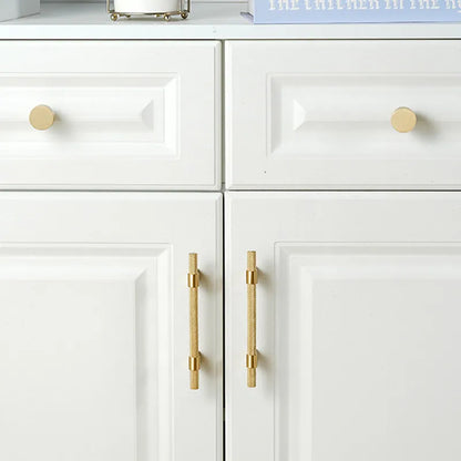 Brass Knurled Cabinet Handle – Modern Drawer Pull