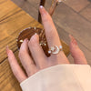 Chic Star Moon Rhinestone Ring, Retro & Minimalist Style, Daily Party Wear, Ideal Ramadan Gift