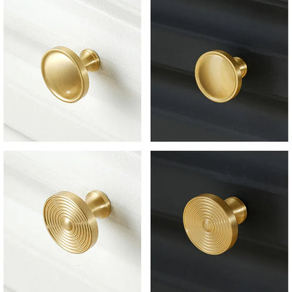 Brass Knurled Cabinet Handle – Modern Drawer Pull