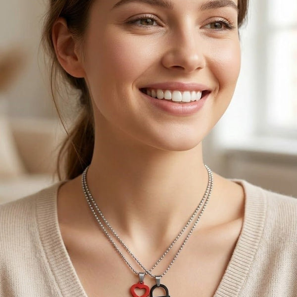 Key & Lock Pendant Necklace Set