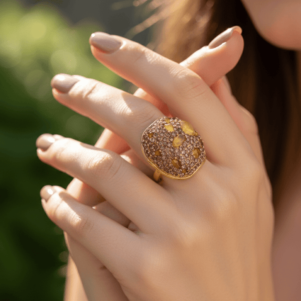Stone Pavé Statement Ring